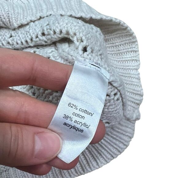 Maurices Black White Colorblock Open Knit Sweater L - Picture 4 of 4